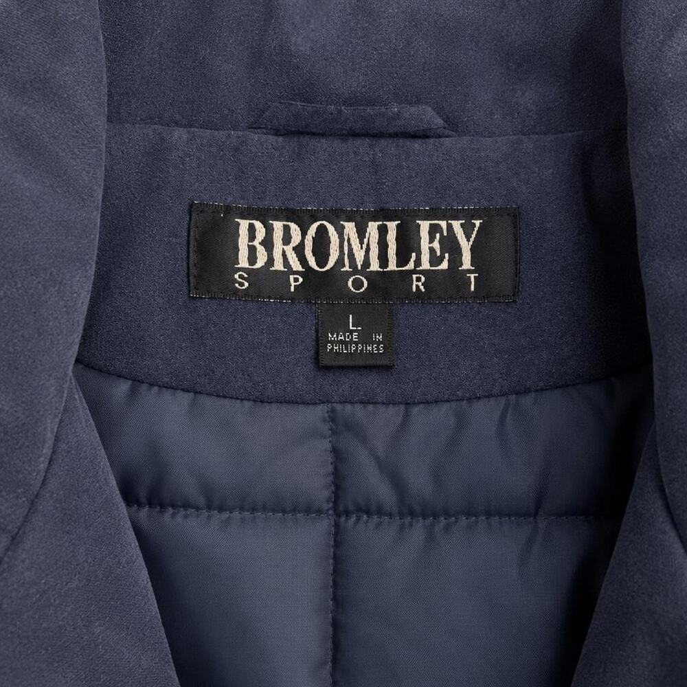 Bromley Sport Navy Fox Fur Trim Hood Thermolite Winter Coat – Women's Large - Picture 4 of 5